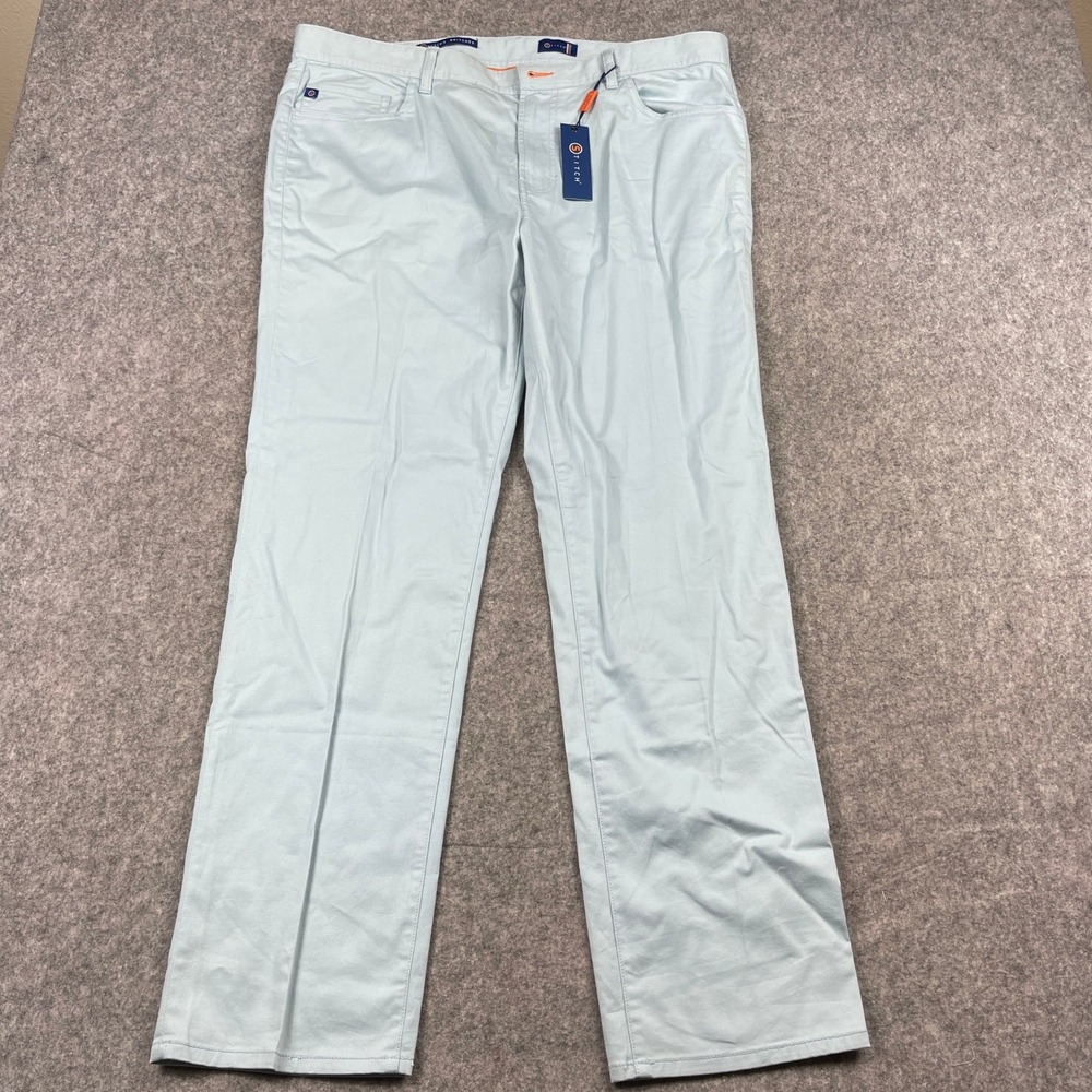 Stitchs Britches Mens 38x32 Sterling 5 Pocket Pants Light Blue Casual Trousers‎